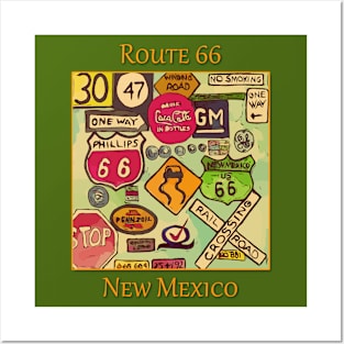 Route 66 design New Mexico Posters and Art